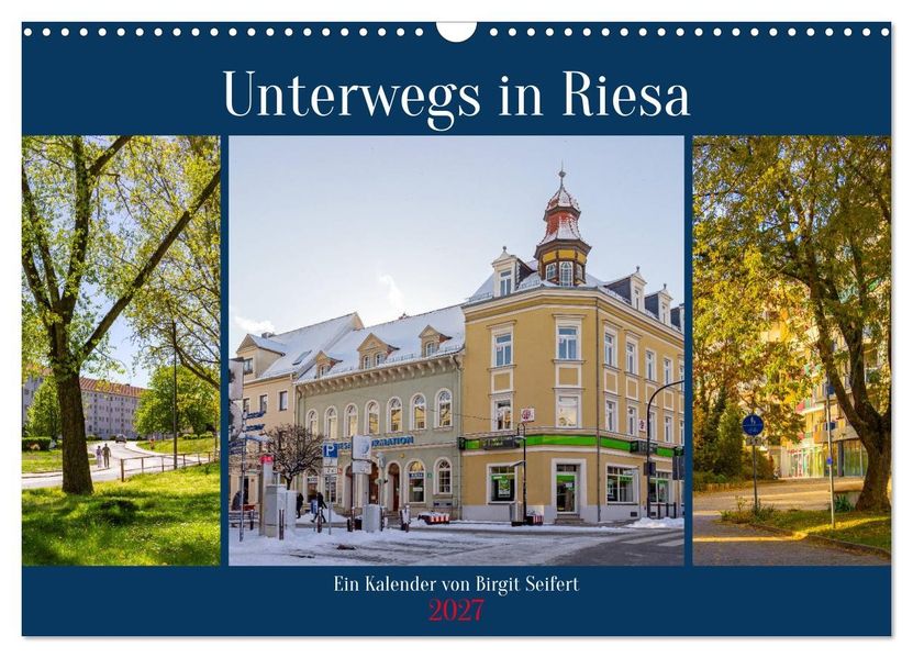Unterwegs in Riesa (Wandkalender 2027 DIN A3 quer) CALVENDO Monatskalender