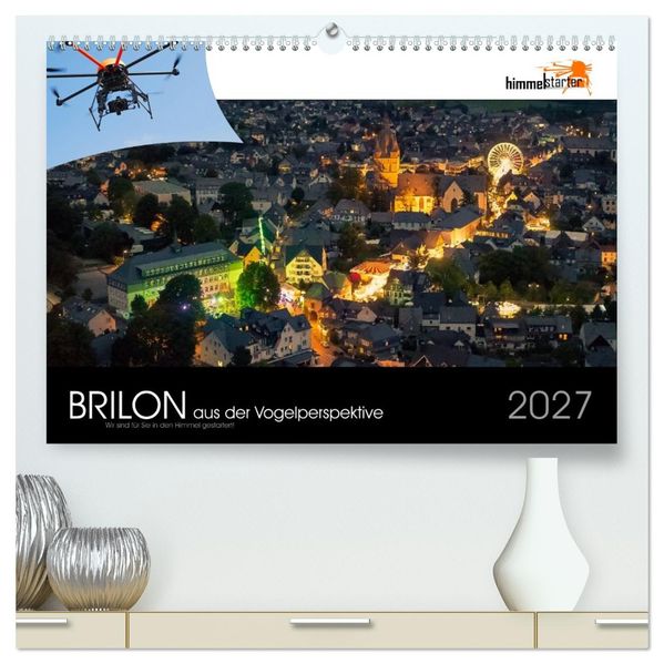 Brilon aus der Vogelperspektive (hochwertiger Premium Wandkalender 2027 DIN A2 quer) Kunstdruck in Hochglanz