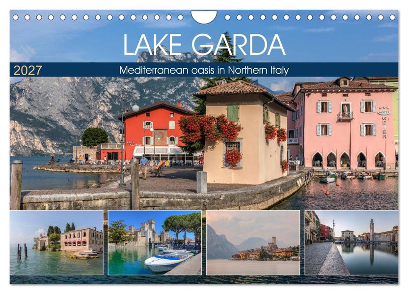 Lake Garda Mediterranean oasis in Northern Italy (Wall Calendar 2027 DIN A4 landscape) CALVENDO 12 Month Wall Calendar