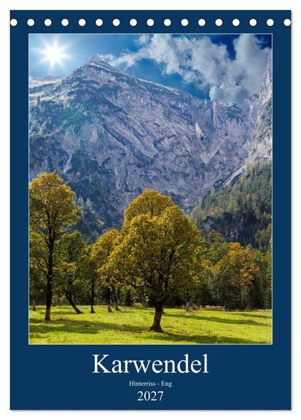 Karwendel - Hinterriss-Eng (Tischkalender 2027 DIN A5 hoch) CALVENDO Monatskalender