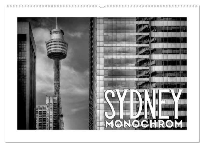 SYDNEY Monochrom (Wandkalender 2027 DIN A2 quer) CALVENDO Monatskalender
