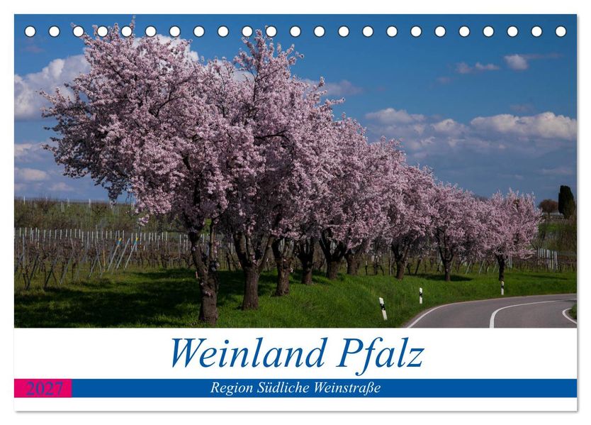 Weinland Pfalz - Region Südliche Weinstraße (Tischkalender 2027 DIN A5 quer) CALVENDO Monatskalender