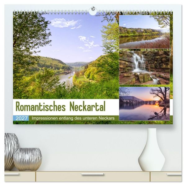 Romantisches Neckartal (hochwertiger Premium Wandkalender 2027 DIN A2 quer) Kunstdruck in Hochglanz