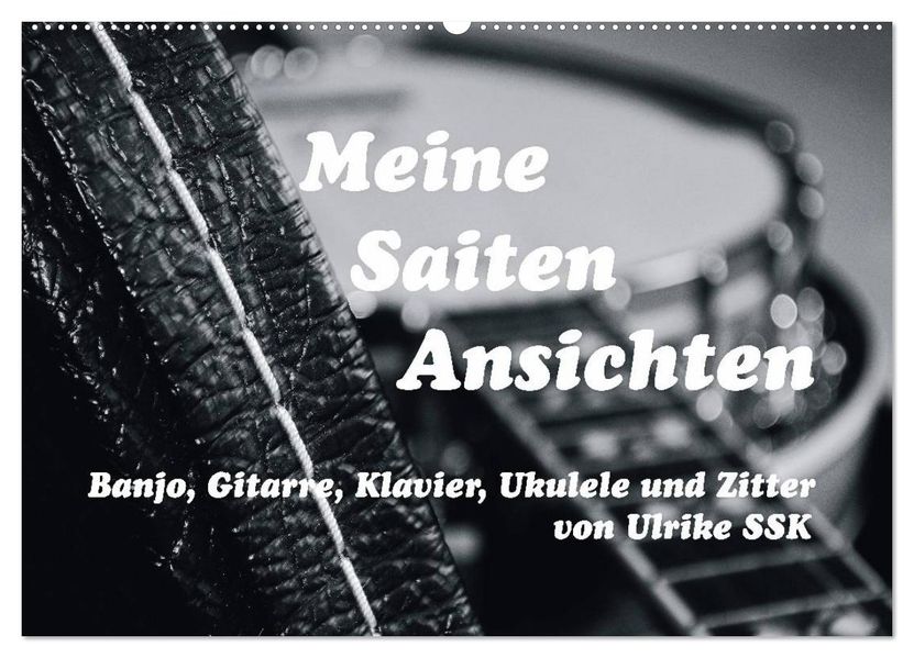 Meine Saiten Ansichten - Banjo Gitarre Klavier Ukulele und Zitter von Ulrike SSK (Wandkalender 2027 DIN A2 quer) CALVENDO Monatskalender