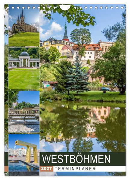 WESTBÖHMEN Terminplaner (Wandkalender 2027 DIN A4 hoch) CALVENDO Monatskalender