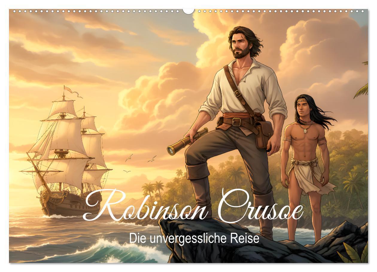 Robinson Crusoe - Die unvergessliche Reise (Wandkalender 2027 DIN A2 quer) CALVENDO Monatskalender
