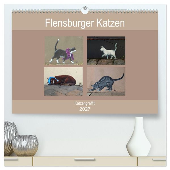 Flensburger Katzen (hochwertiger Premium Wandkalender 2027 DIN A2 quer) Kunstdruck in Hochglanz