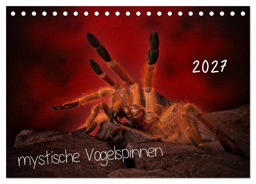 Mystische Vogelspinnen (Tischkalender 2027 DIN A5 quer) CALVENDO Monatskalender