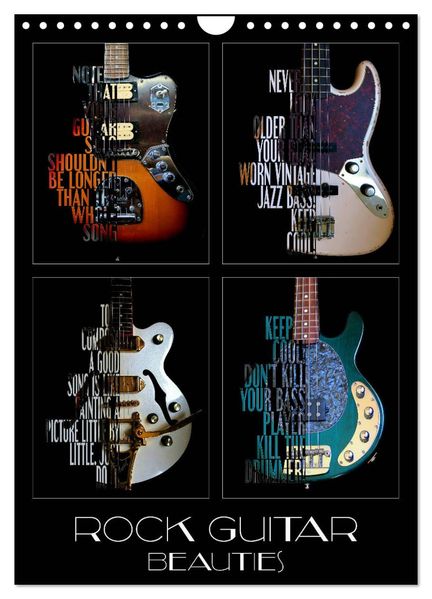 Rock Guitar Beauties (Wall Calendar 2027 DIN A4 portrait) CALVENDO 12 Month Wall Calendar