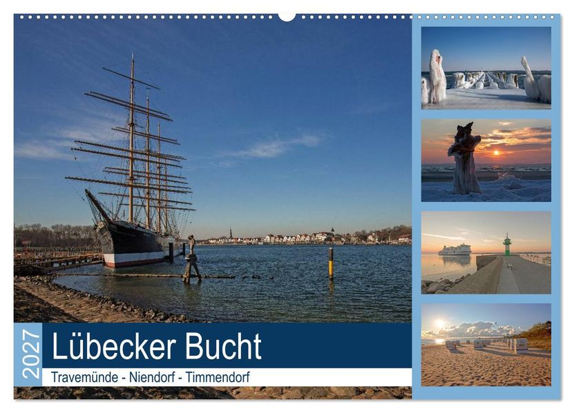 Lübecker Bucht - Travemünde - Niendorf - Timmendorf (Wandkalender 2027 DIN A2 quer) CALVENDO Monatskalender
