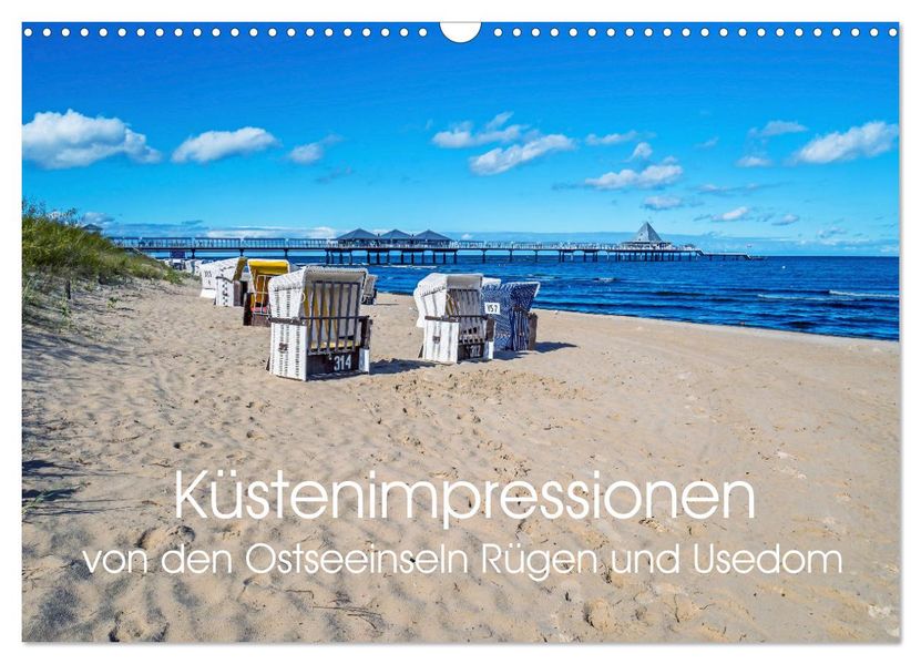 Küstenimpressionen von den Ostseeinseln Rügen und Usedom (Wandkalender 2027 DIN A3 quer) CALVENDO Monatskalender