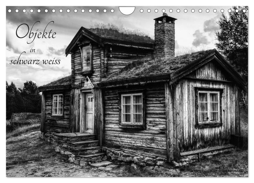 Objekte in schwarz weiss (Wandkalender 2027 DIN A4 quer) CALVENDO Monatskalender