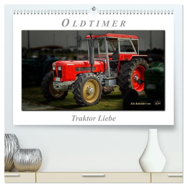 Oldtimer - Traktor Liebe (hochwertiger Premium Wandkalender 2027 DIN A2 quer) Kunstdruck in Hochglanz