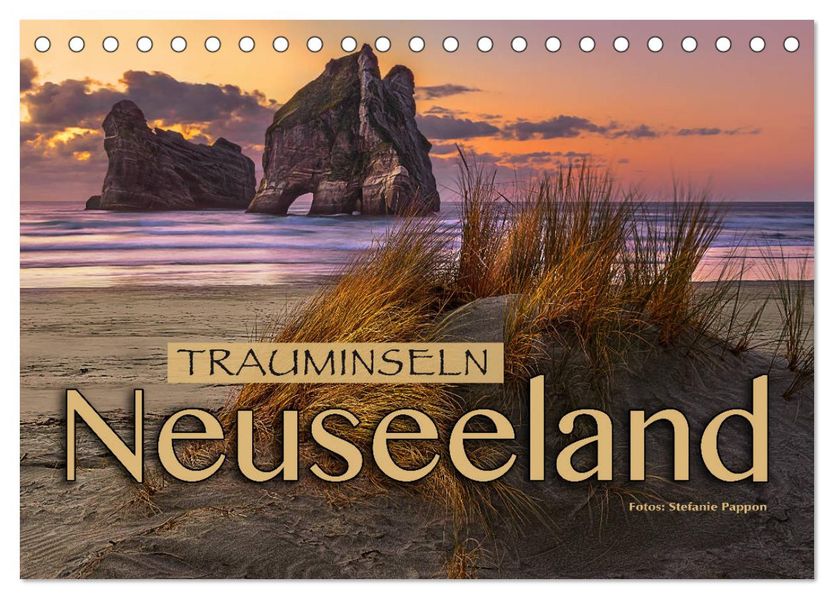 Trauminseln Neuseeland (Tischkalender 2027 DIN A5 quer) CALVENDO Monatskalender