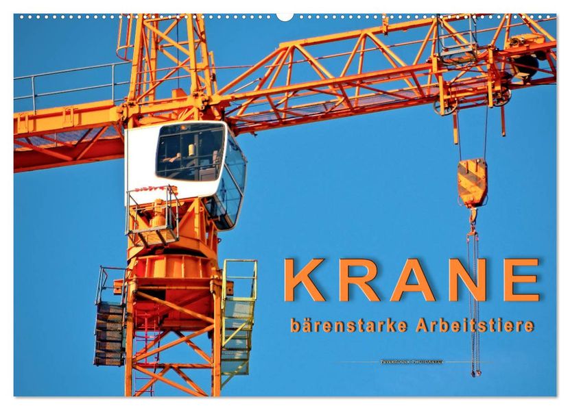 Krane - bärenstarke Arbeitstiere (Wandkalender 2027 DIN A2 quer) CALVENDO Monatskalender