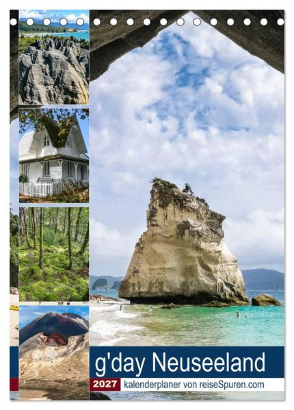 Kalenderplaner g'day Neuseeland 2027 (Tischkalender 2027 DIN A5 hoch) CALVENDO Monatskalender