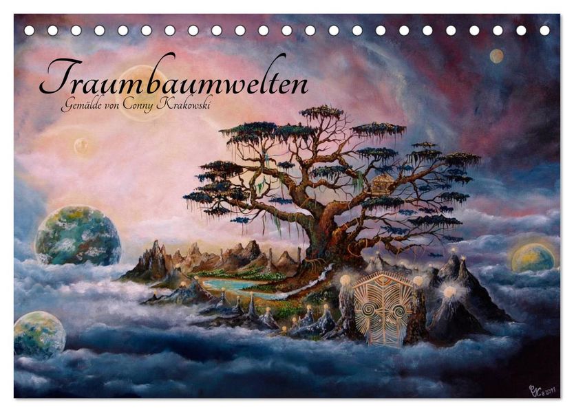 Traumbaumwelten - Gemälde von Conny Krakowski (Tischkalender 2027 DIN A5 quer) CALVENDO Monatskalender