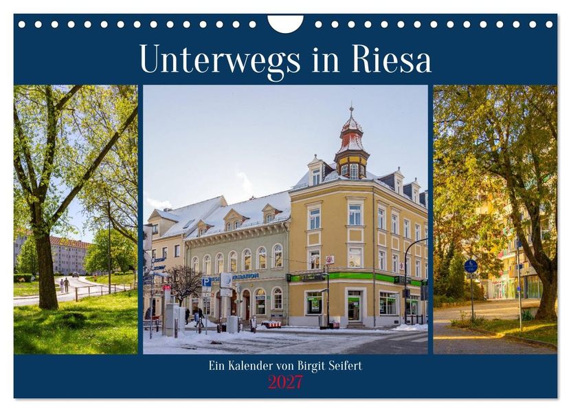 Unterwegs in Riesa (Wandkalender 2027 DIN A4 quer) CALVENDO Monatskalender