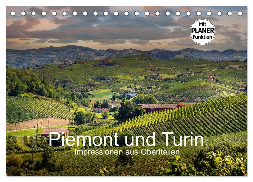 Piemont und Turin (Tischkalender 2027 DIN A5 quer) CALVENDO Monatskalender