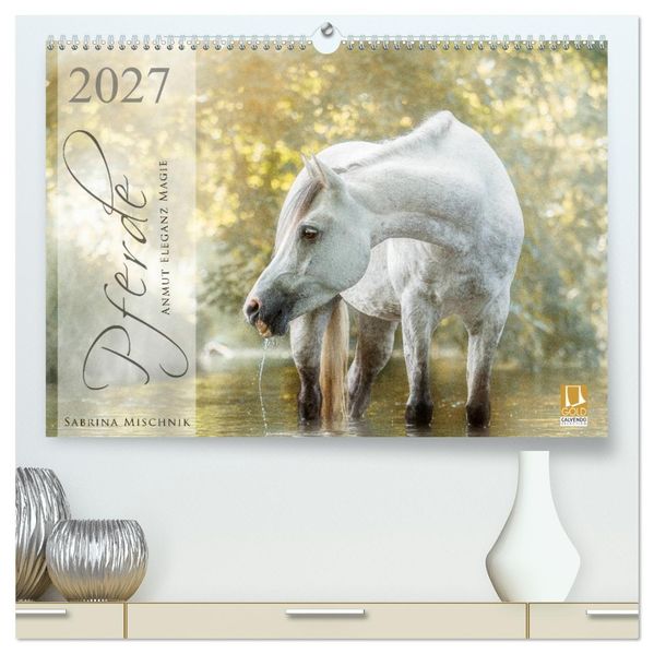 Pferde - Anmut Eleganz Magie (hochwertiger Premium Wandkalender 2027 DIN A2 quer) Kunstdruck in Hochglanz