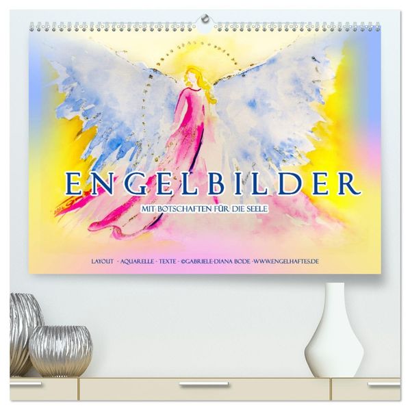 Engelbilder mit Botschaften für die Seele (hochwertiger Premium Wandkalender 2027 DIN A2 quer) Kunstdruck in Hochglanz