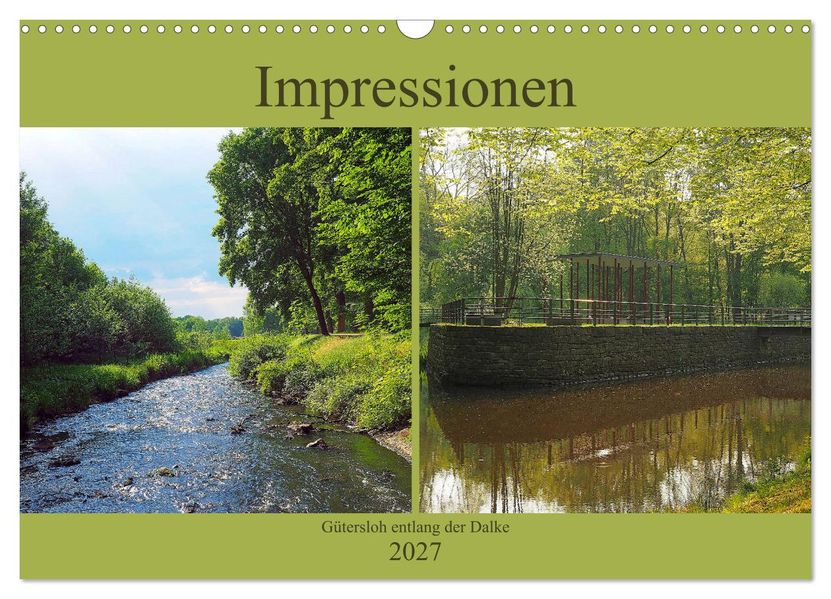 Impressionen - Gütersloh entlang der Dalke (Wandkalender 2027 DIN A3 quer) CALVENDO Monatskalender