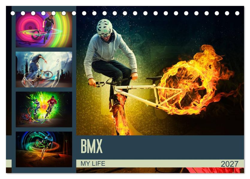 BMX My Life (Tischkalender 2027 DIN A5 quer) CALVENDO Monatskalender