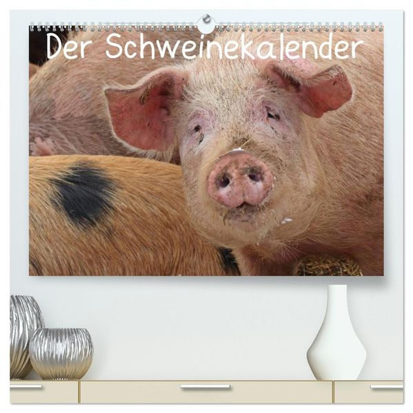 Der Schweinekalender (hochwertiger Premium Wandkalender 2027 DIN A2 quer) Kunstdruck in Hochglanz