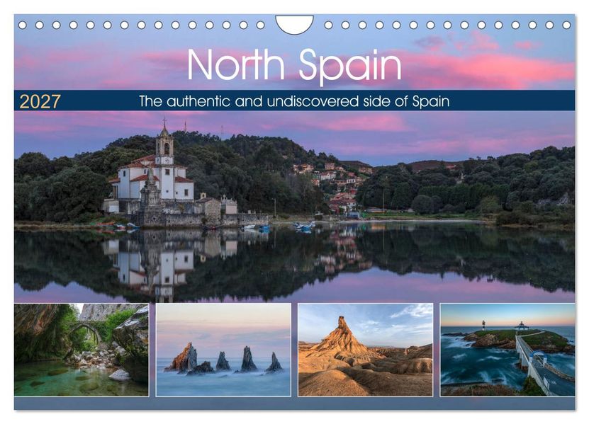 North Spain the authentic and undiscovered side of Spain (Wall Calendar 2027 DIN A4 landscape) CALVENDO 12 Month Wall Calendar
