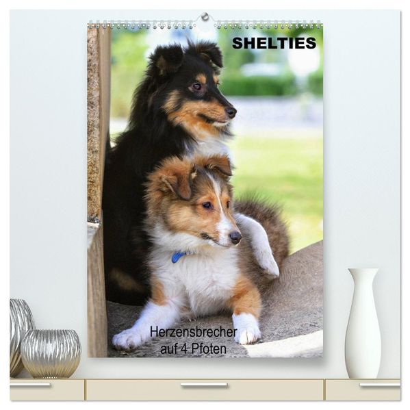 SHELTIES Herzensbrecher auf 4 Pfoten (hochwertiger Premium Wandkalender 2027 DIN A2 hoch) Kunstdruck in Hochglanz