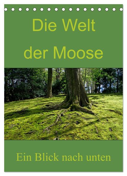 Die Welt der Moose. Ein Blick nach unten (Tischkalender 2027 DIN A5 hoch) CALVENDO Monatskalender