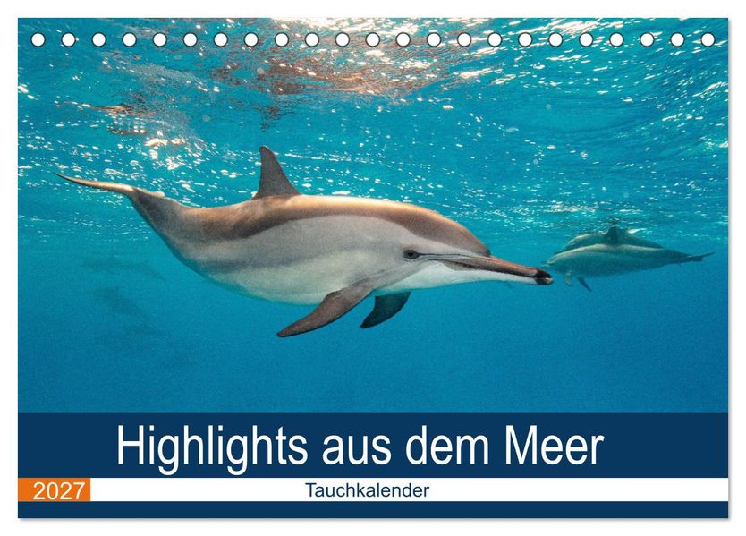 Highlights aus dem Meer - Tauchkalender (Tischkalender 2027 DIN A5 quer) CALVENDO Monatskalender