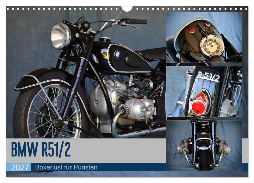 BMW R 51/2 (Wandkalender 2027 DIN A3 quer) CALVENDO Monatskalender