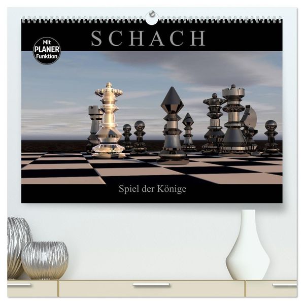 SCHACH - Spiel der Könige (hochwertiger Premium Wandkalender 2027 DIN A2 quer) Kunstdruck in Hochglanz