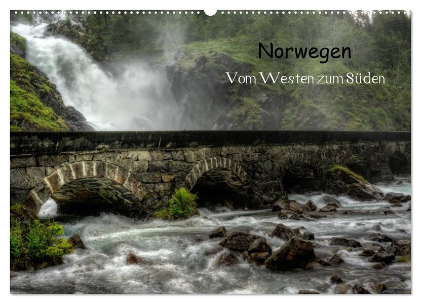 Norwegen - Vom Westen zum Süden (Wandkalender 2027 DIN A2 quer) CALVENDO Monatskalender