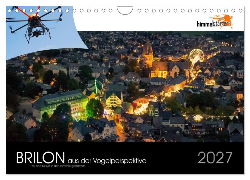 Brilon aus der Vogelperspektive (Wandkalender 2027 DIN A4 quer) CALVENDO Monatskalender