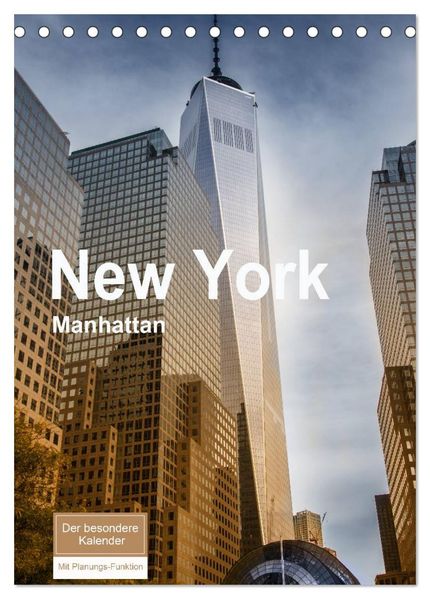 New York - Manhattan (Tischkalender 2027 DIN A5 hoch) CALVENDO Monatskalender