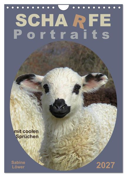Scharfe Portraits (Wandkalender 2027 DIN A4 hoch) CALVENDO Monatskalender