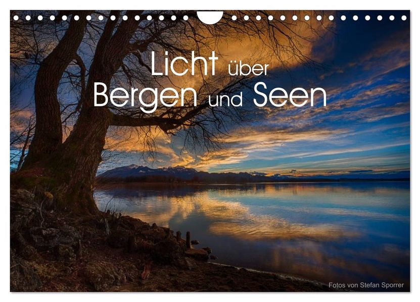 Licht über Bergen und Seen (Wandkalender 2027 DIN A4 quer) CALVENDO Monatskalender