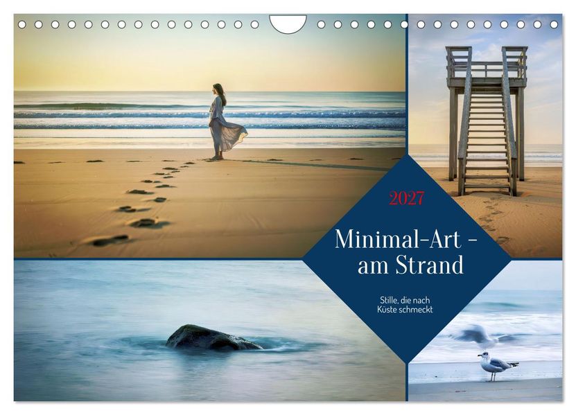 Minimal-Art - am Strand (Wandkalender 2027 DIN A4 quer) CALVENDO Monatskalender
