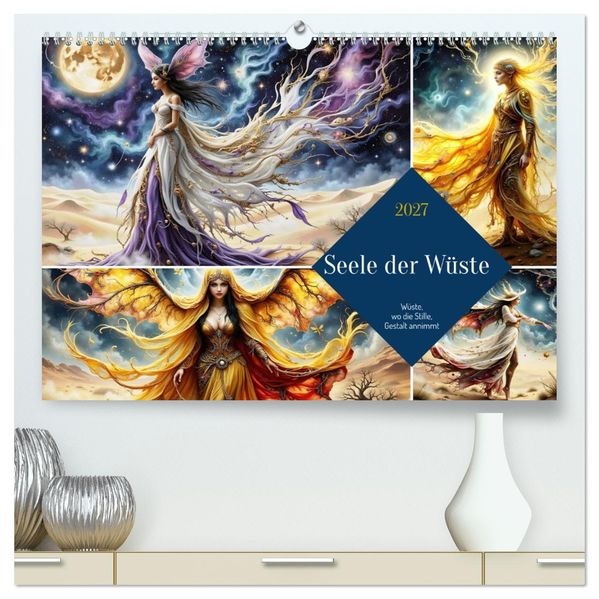 Seele der Wüste - Wüste wo die Stille Gestalt annimmt (hochwertiger Premium Wandkalender 2027 DIN A2 quer) Kunstdruck in Hochglanz