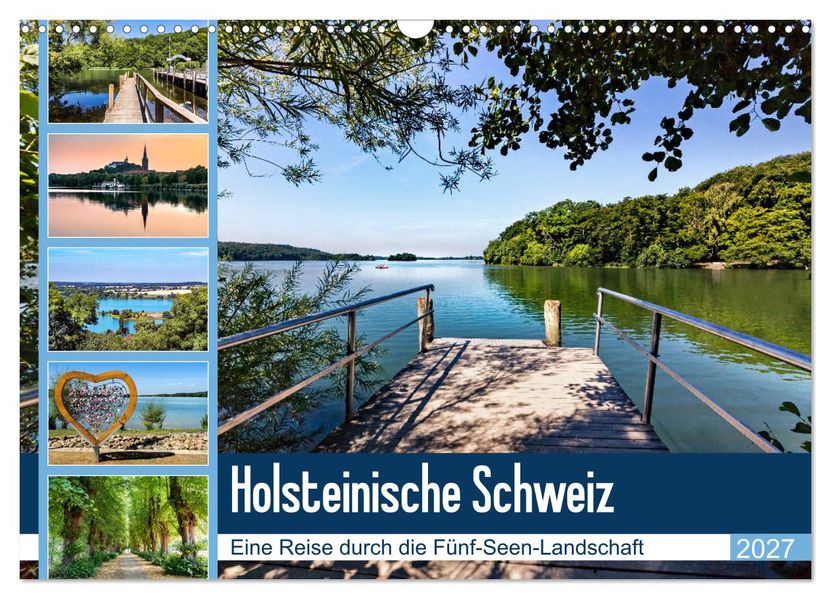 Holsteinische Schweiz - Fünf-Seen-Landschaft (Wandkalender 2027 DIN A3 quer) CALVENDO Monatskalender