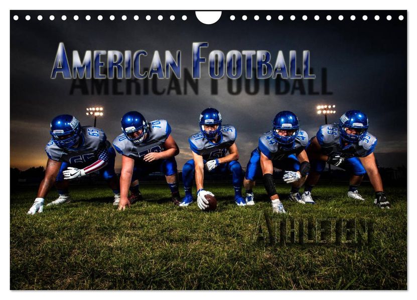 American Football - Athleten (Wandkalender 2027 DIN A4 quer) CALVENDO Monatskalender