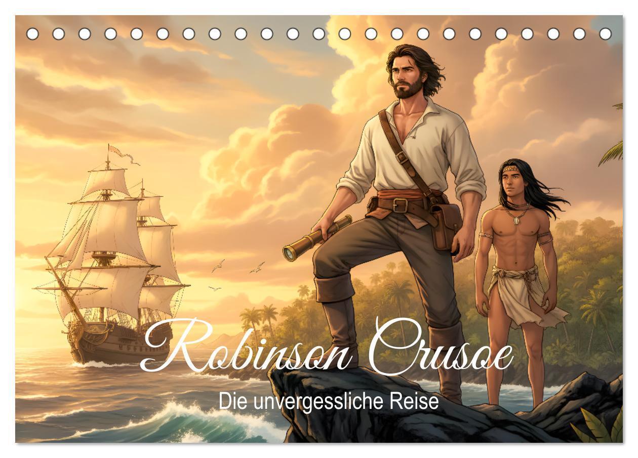 Robinson Crusoe - Die unvergessliche Reise (Tischkalender 2027 DIN A5 quer) CALVENDO Monatskalender