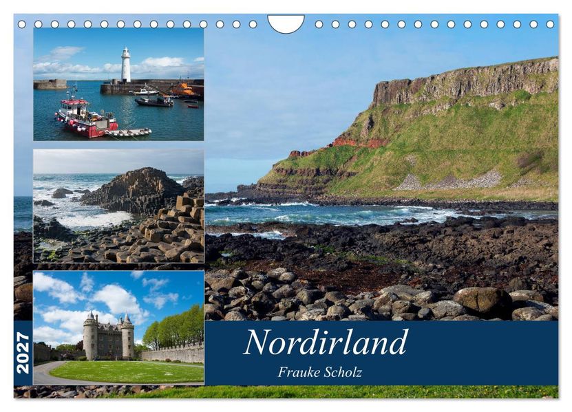 Nordirlands Highlights (Wandkalender 2027 DIN A4 quer) CALVENDO Monatskalender