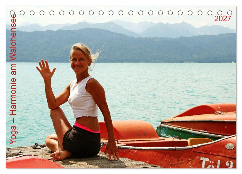 Yoga - Harmonie am Walchensee (Tischkalender 2027 DIN A5 quer) CALVENDO Monatskalender
