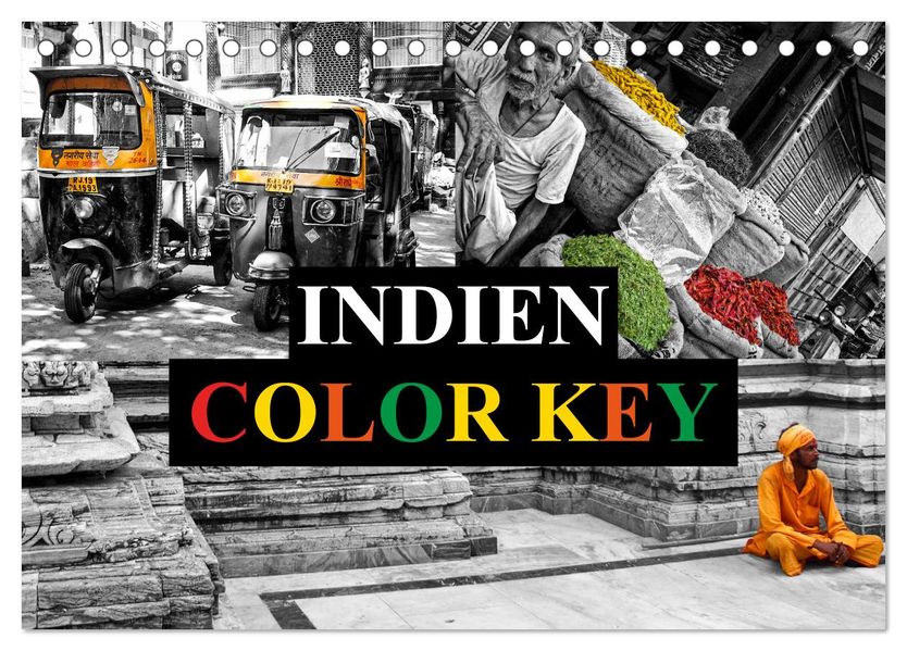 Indien Colorkey (Tischkalender 2027 DIN A5 quer) CALVENDO Monatskalender