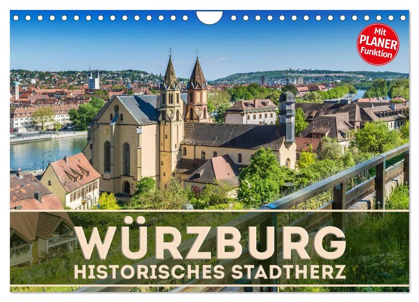 WÜRZBURG Historisches Stadtherz (Wandkalender 2027 DIN A4 quer) CALVENDO Monatskalender