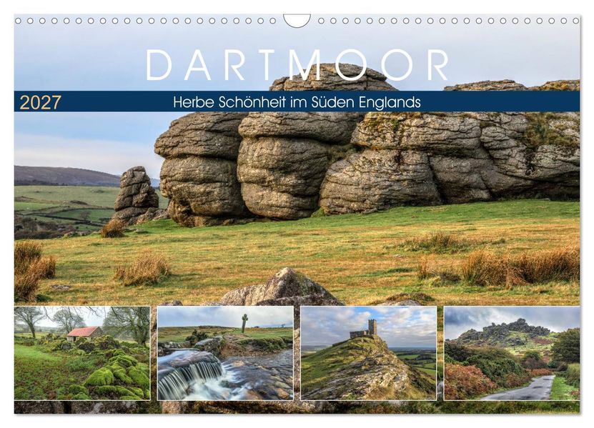 Dartmoor herbe Schönheit im Süden Englands (Wandkalender 2027 DIN A3 quer) CALVENDO Monatskalender