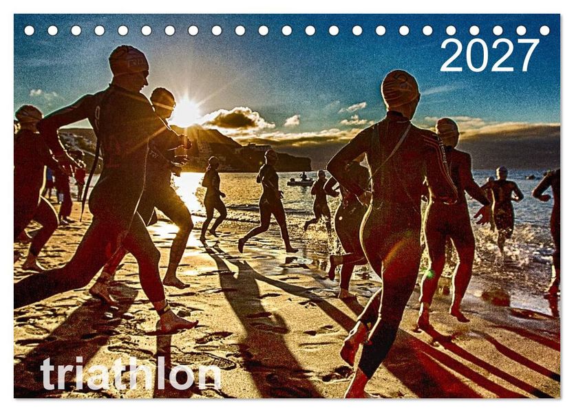 TRIATHLON 2027 (Tischkalender 2027 DIN A5 quer) CALVENDO Monatskalender